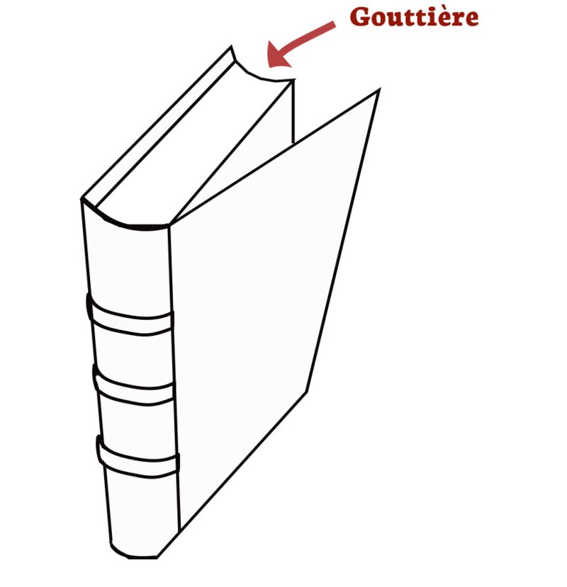 Gouttière du livre