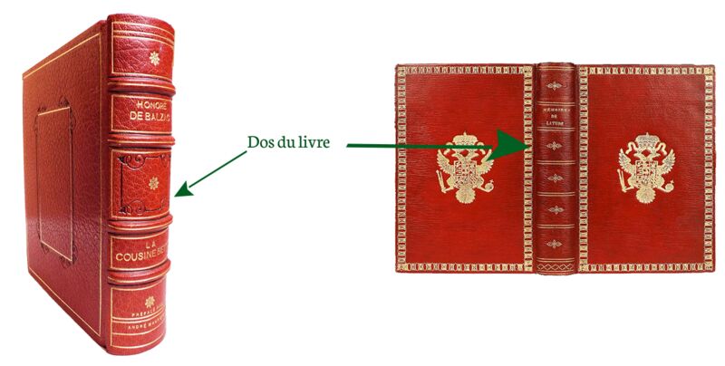 Dos de livre - bibliophilie