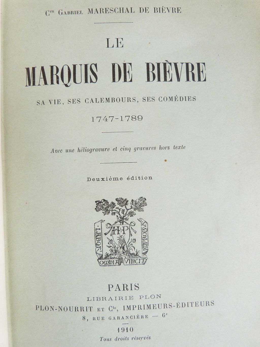 Le marquis de Bièvre,