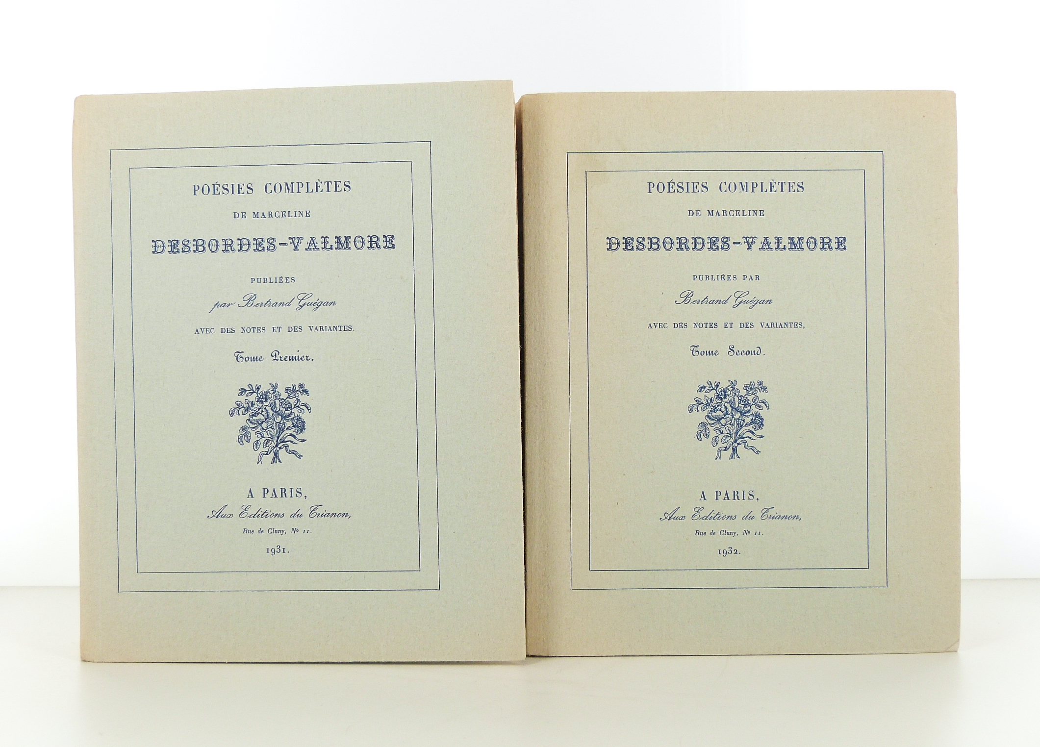 Poésies complètes de Marceline Desbordes-Valmore . Tomes I et II