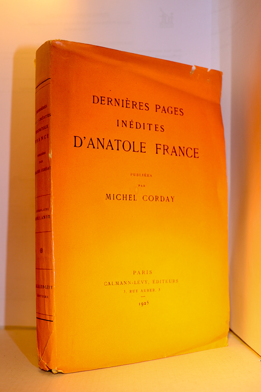 Dernières pages inédites d'Anatole France, FRANCE