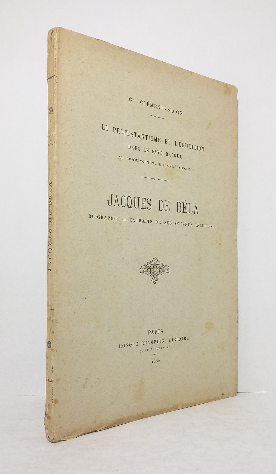 Jacques de Béla : Biographie – Extraits de ses œuvres inédites