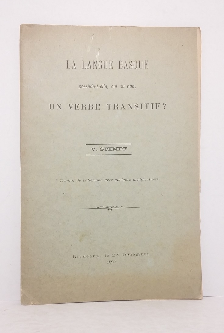 La langue basque possède-t-elle, oui ou non, un verbe transitif?