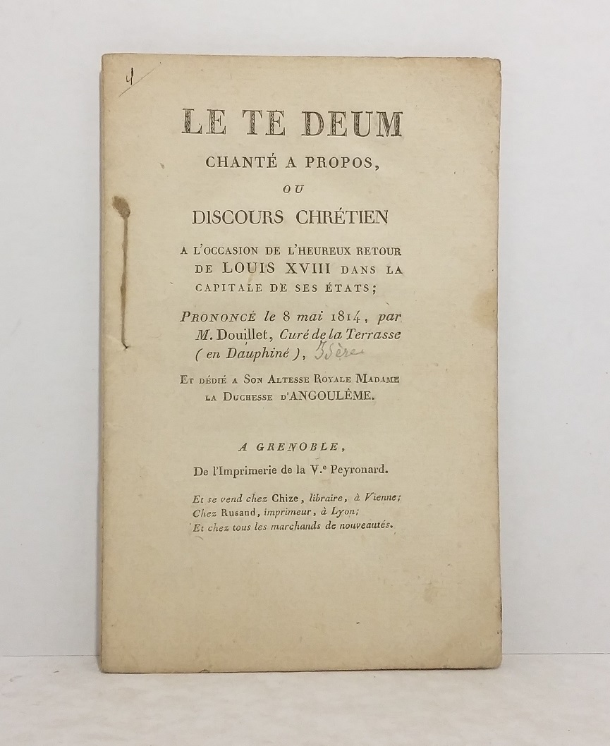 Le Te Deum chanté à propos