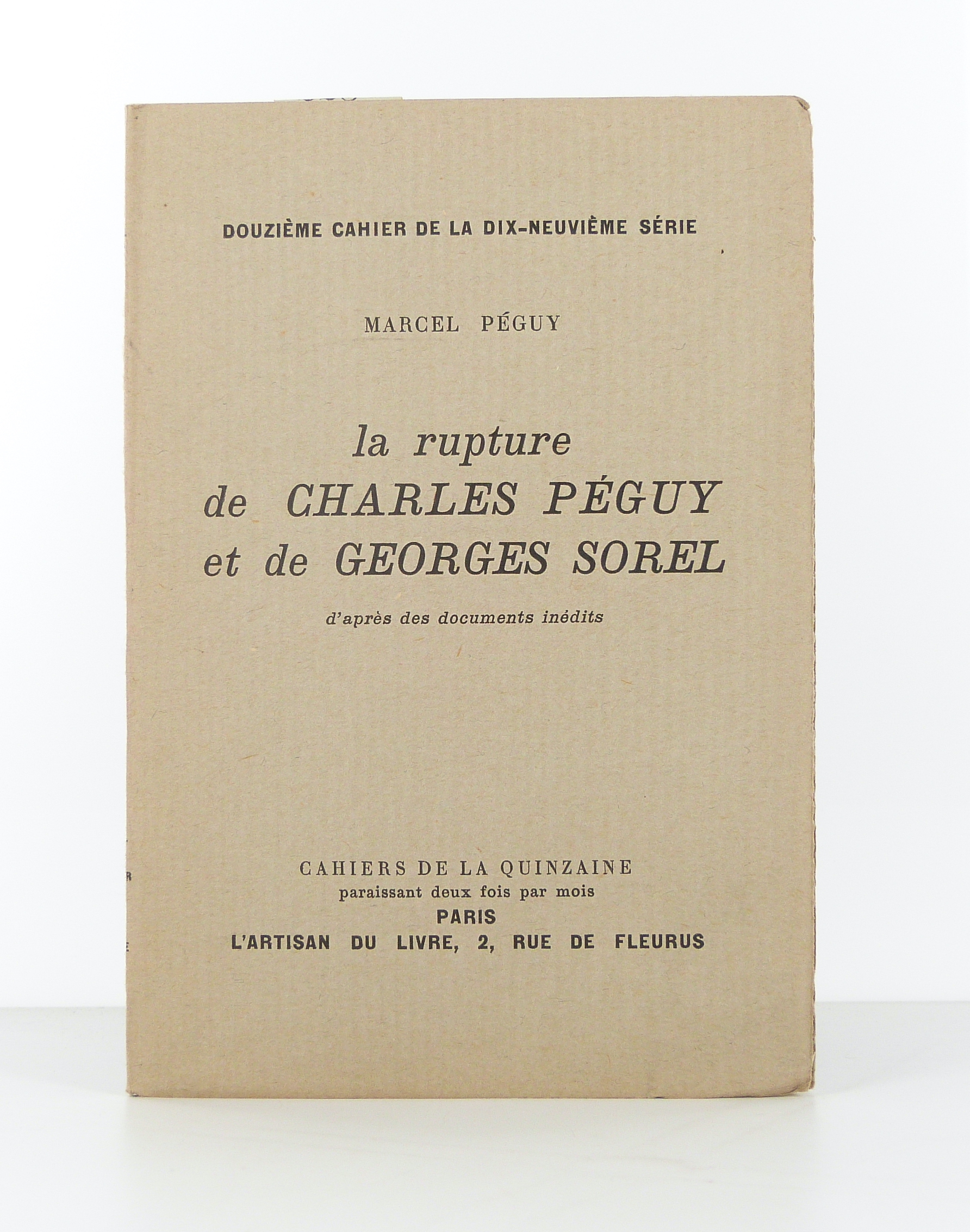 La rupture de Charles Péguy et de Georges Sorel