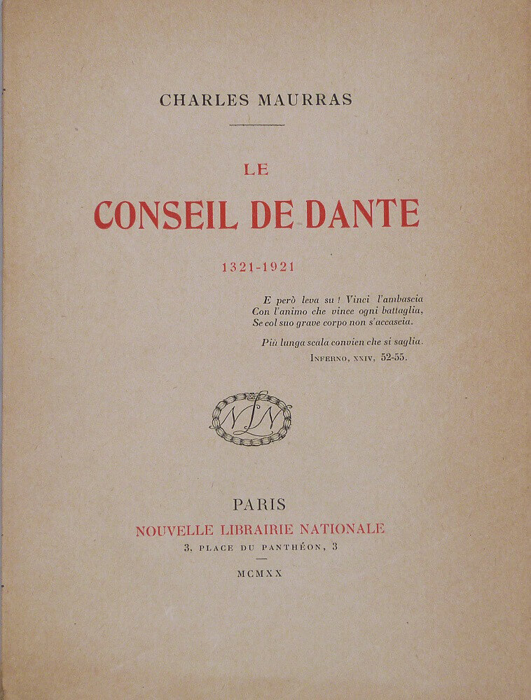 Le Conseil de Dante. 1321-1921