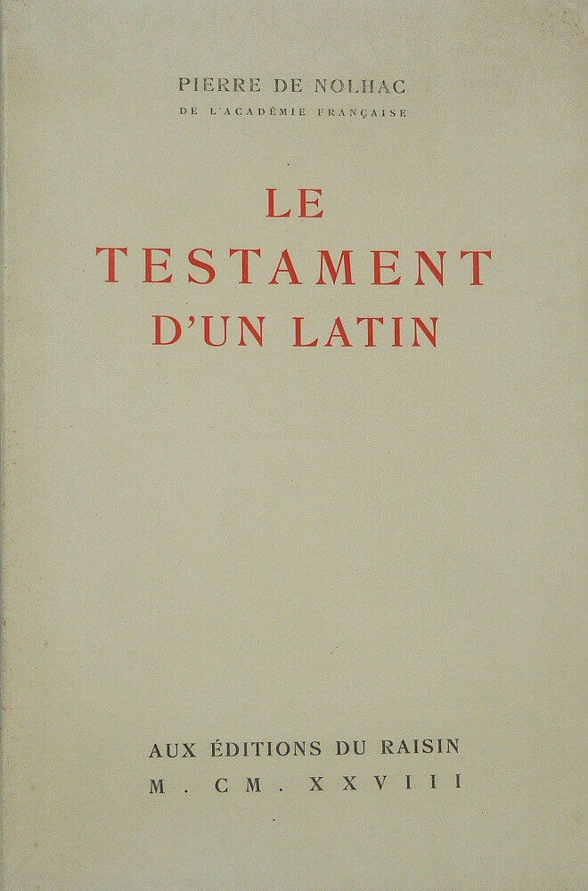 Le testament d'un latin