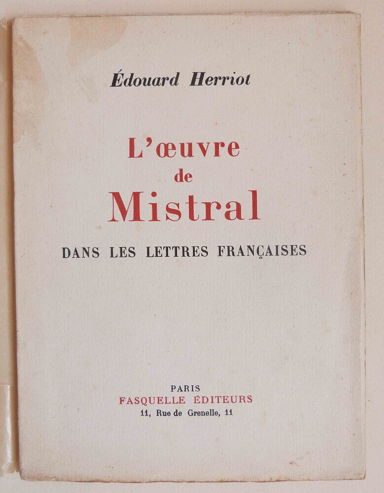 L'oeuvre de Mistral dans les lettres françaises