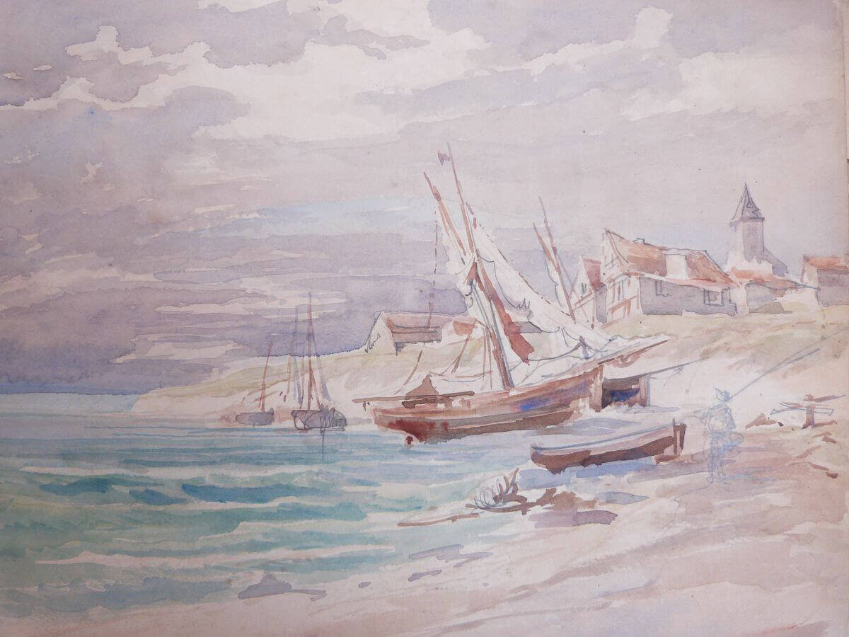 Aquarelle unique de Ferdinand Corrèges