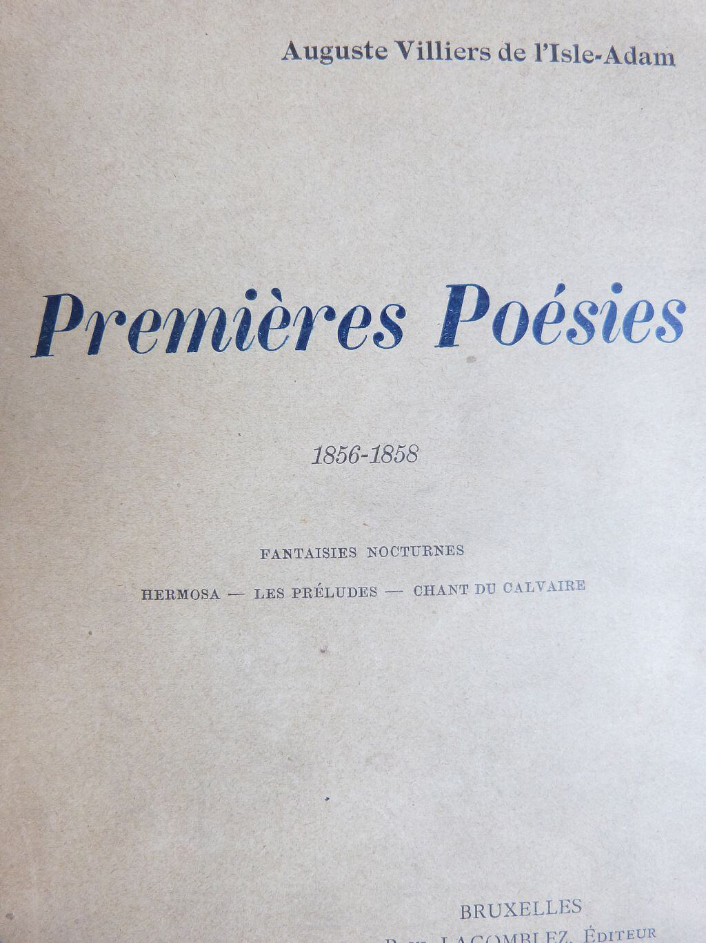 Premières Poésies 1856-1858