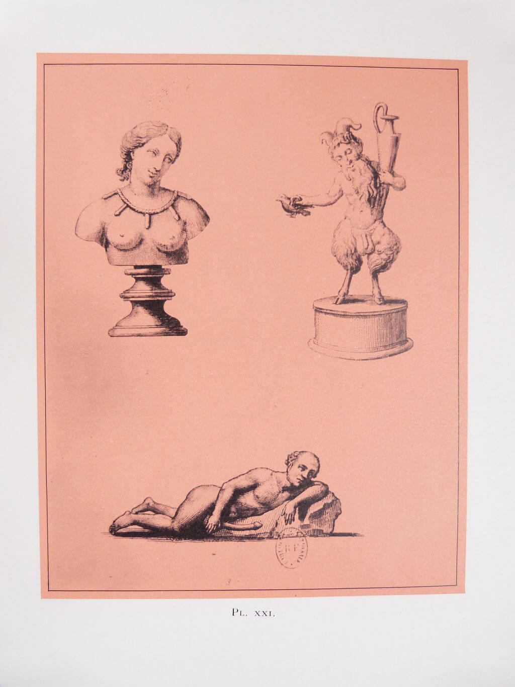 Peintures, bronzes et statues érotiques du Cabinet Secret, avec leur explication par M. C. F., contenant soixante gravures.