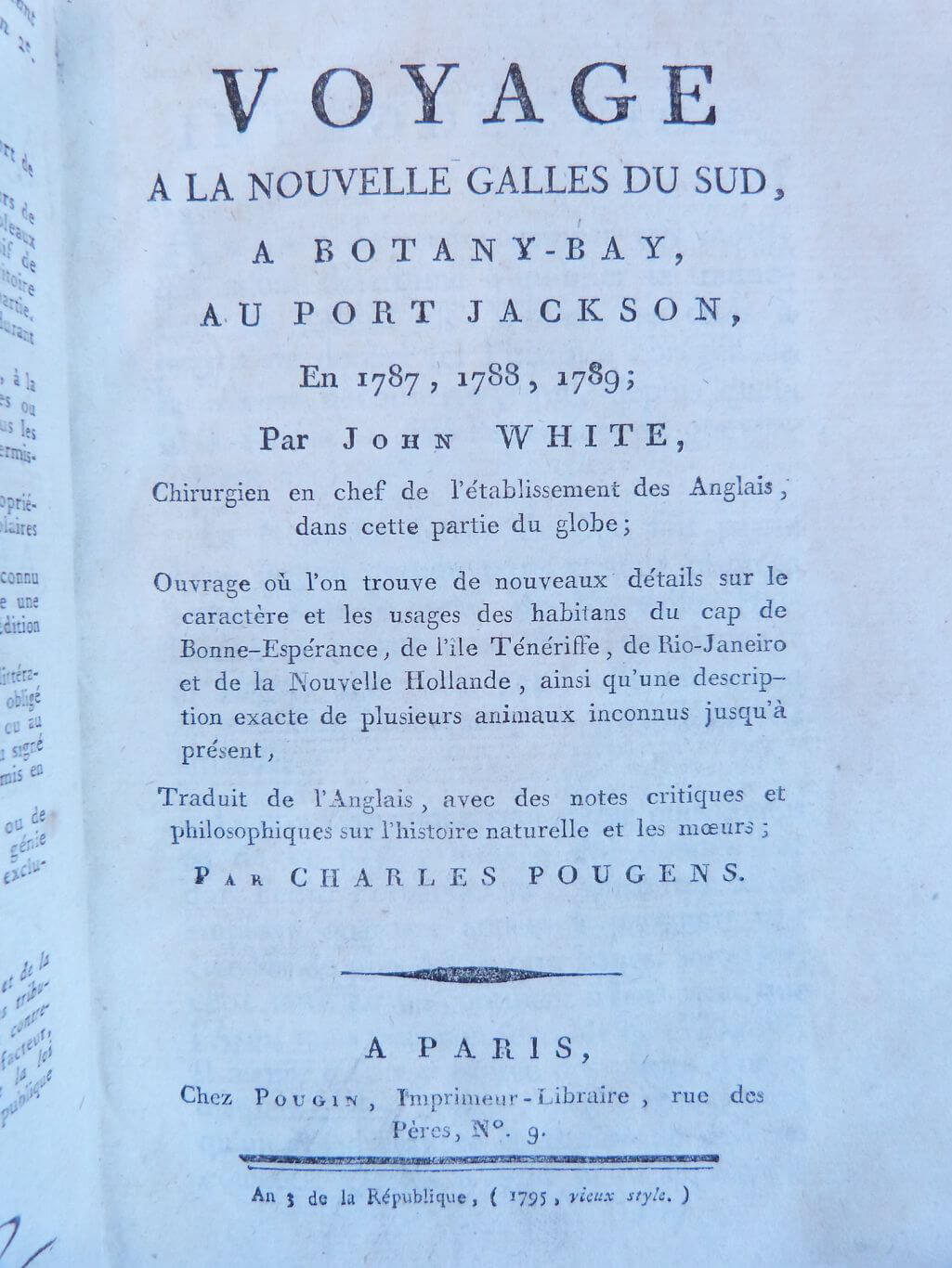 Voyage à la Nouvelle Galles du Sud, à Botany-Bay,