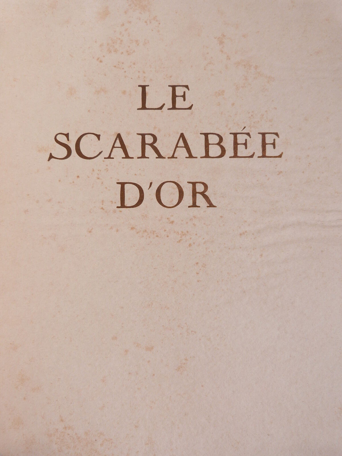 Le Scarabée d'or