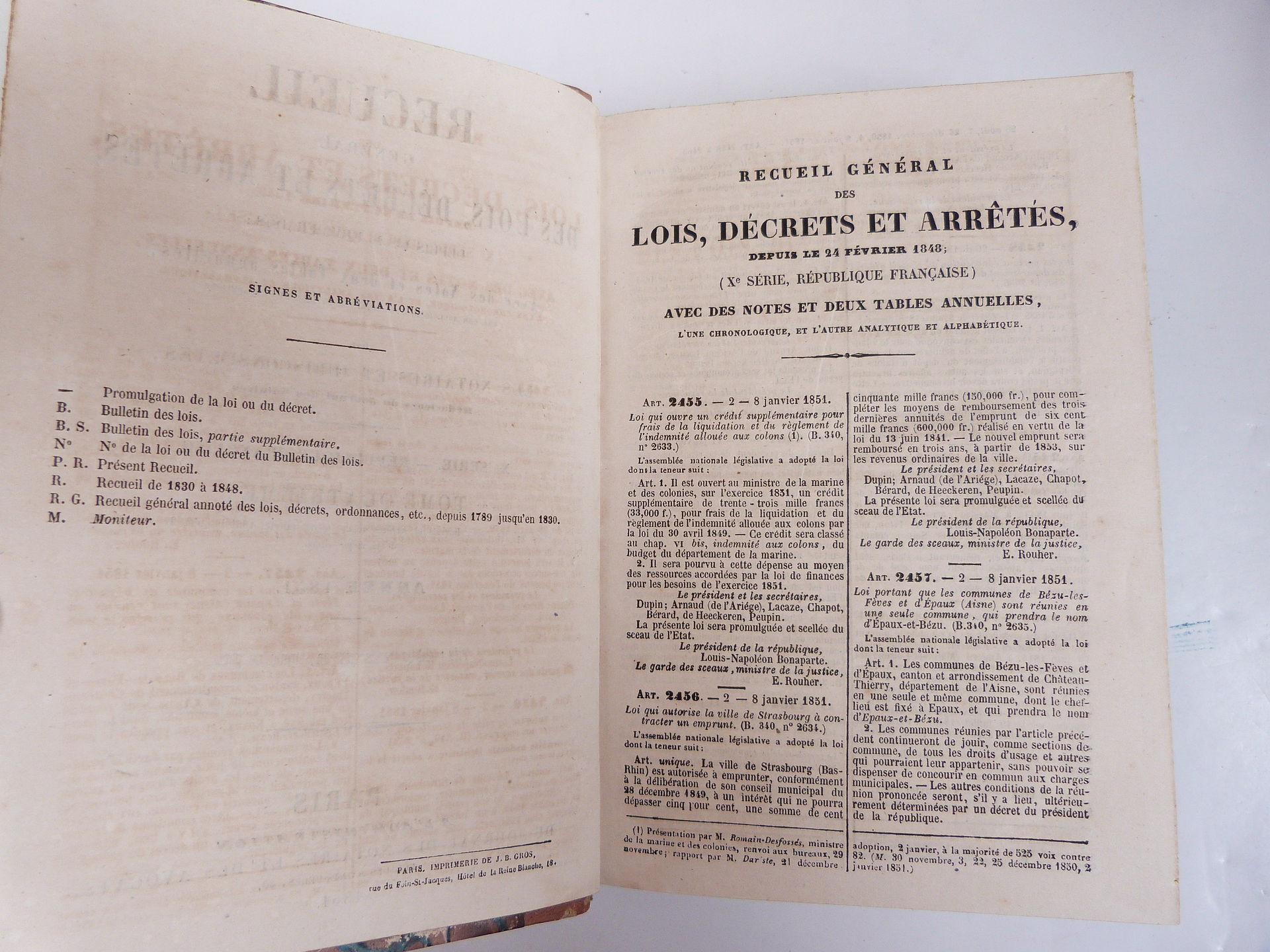 Recueil général des lois, décrets et arrêtés, depuis le 24 février 1848