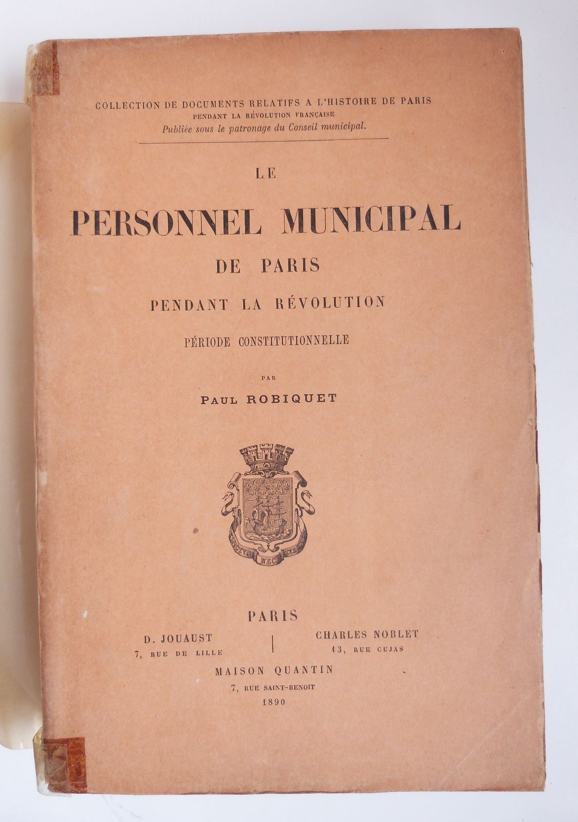 Le personnel municipal de Paris pendant la Révolution