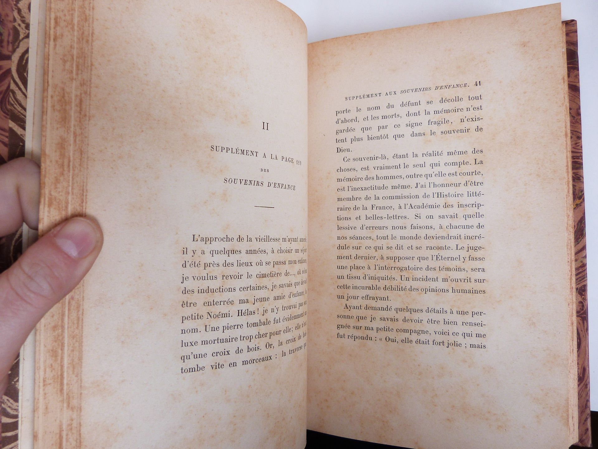 Souvenirs d'enfance et de Jeunesse, Feuilles détachées, Lettres intimes, Nouvelles Lettres intimes, Mélanges d'histoire et de voyage