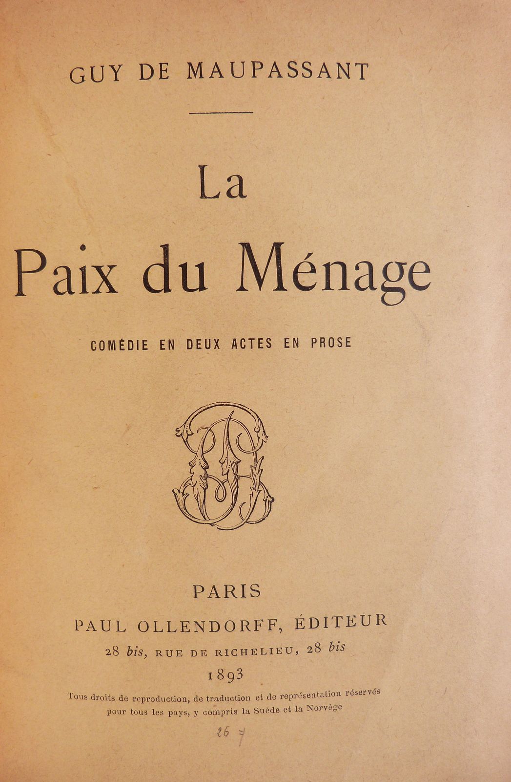 La paix du ménage