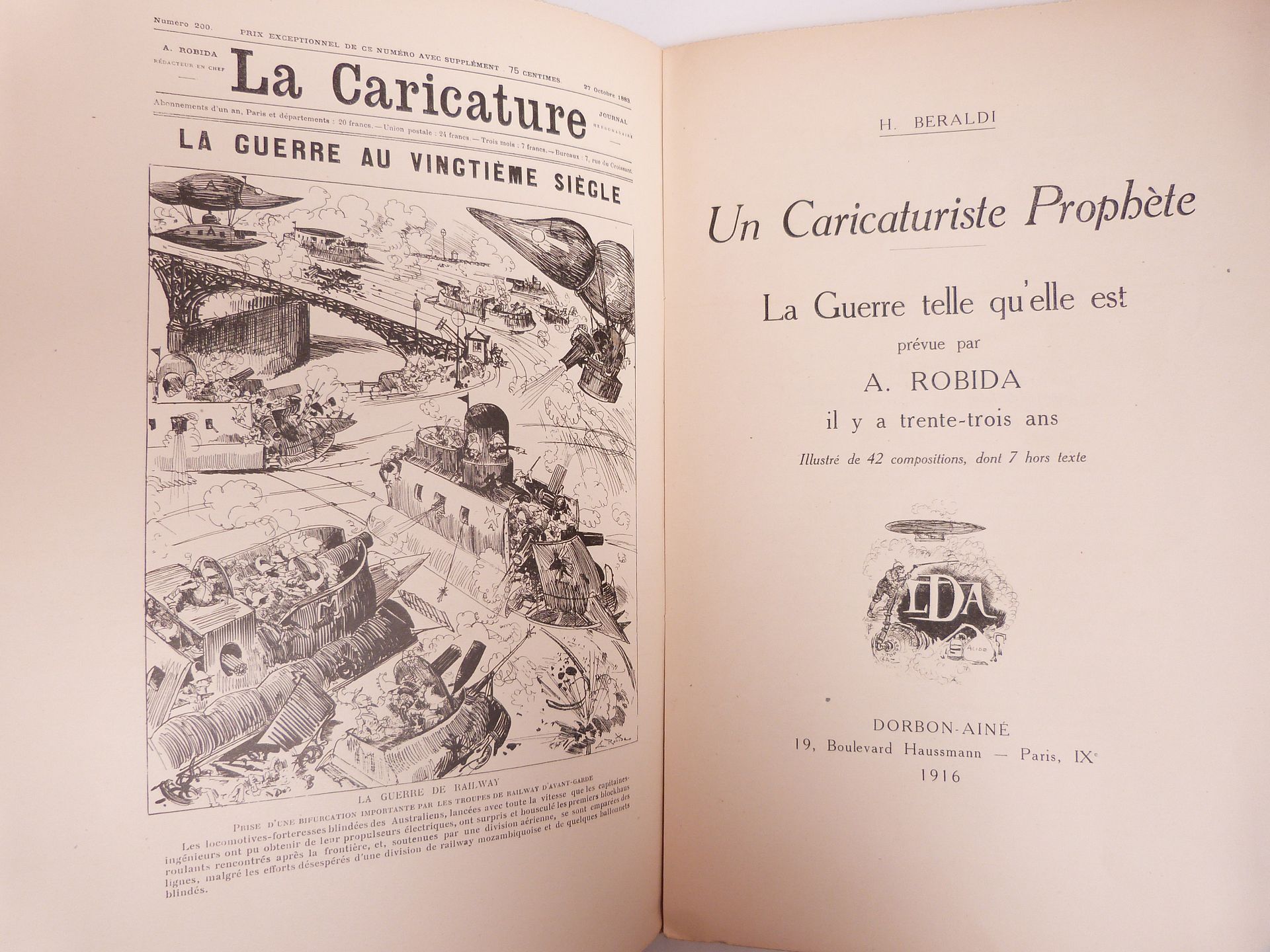 Un Caricaturiste Prophète. La guerre telle qu'elle est prévue par A. Robida il y a trente-trois ans.