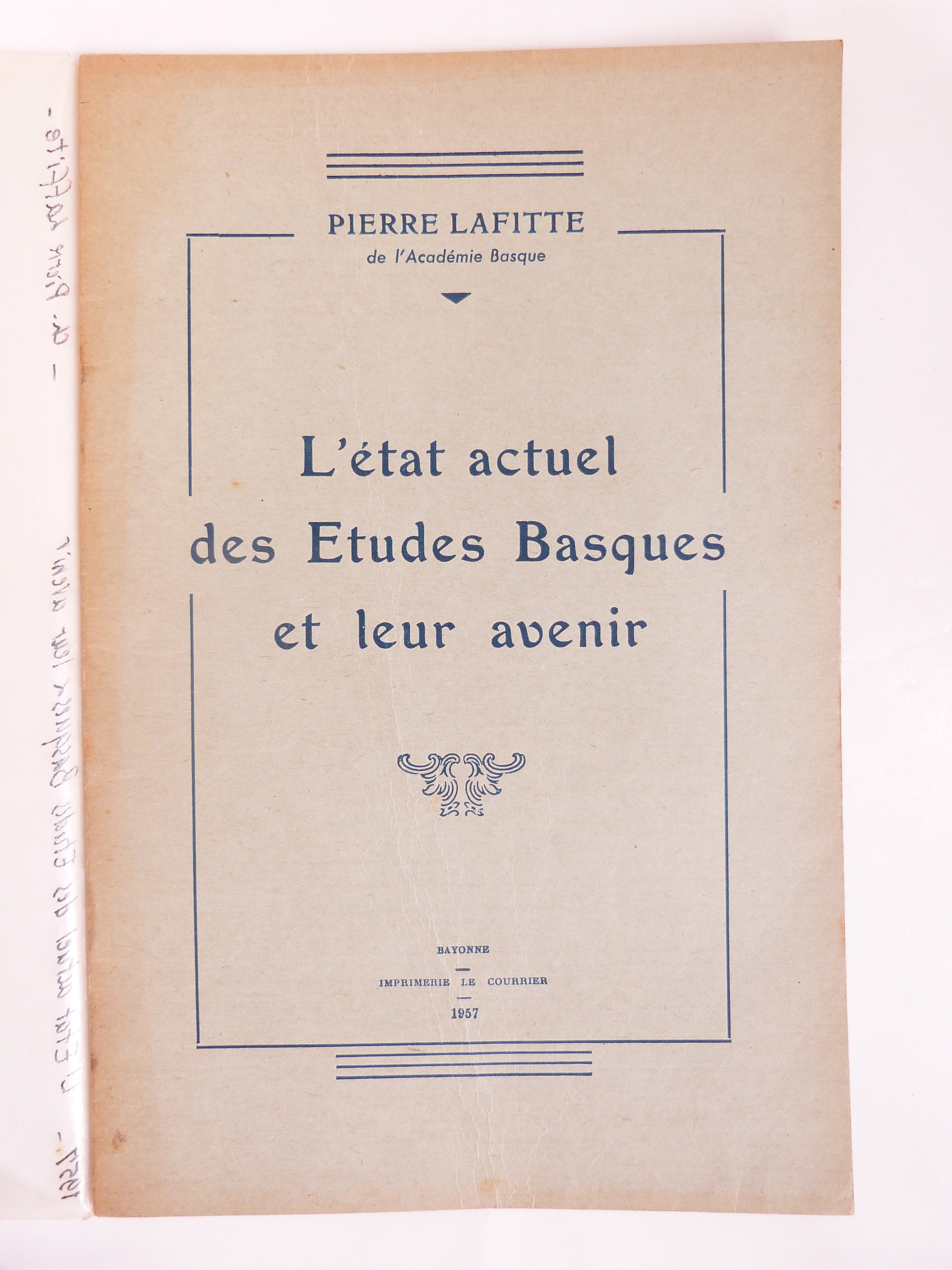 L'état actuel des Etudes basques et leur avenir