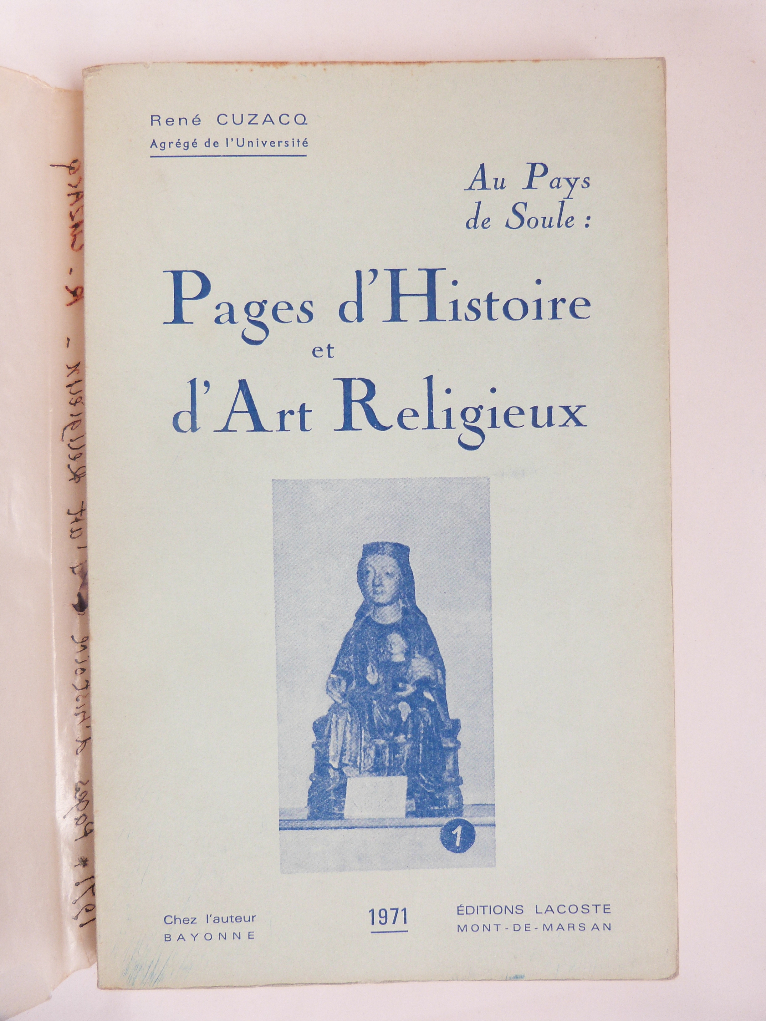 Au pays de Soule : Pages d'histoire et d'Art Religieux