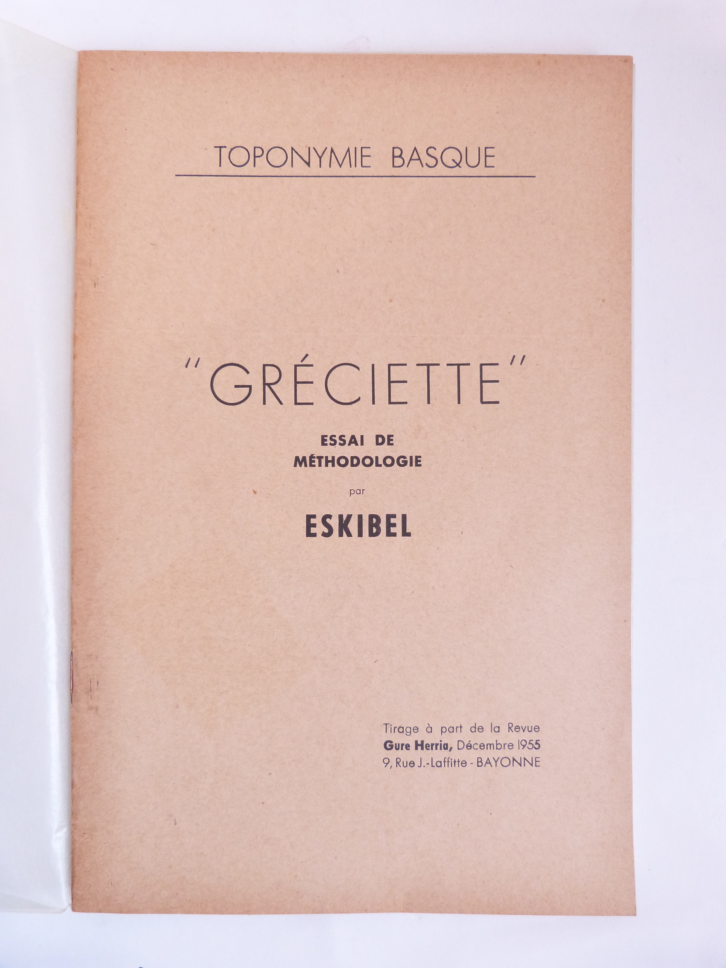 "Gréciette" essai de méthodologie