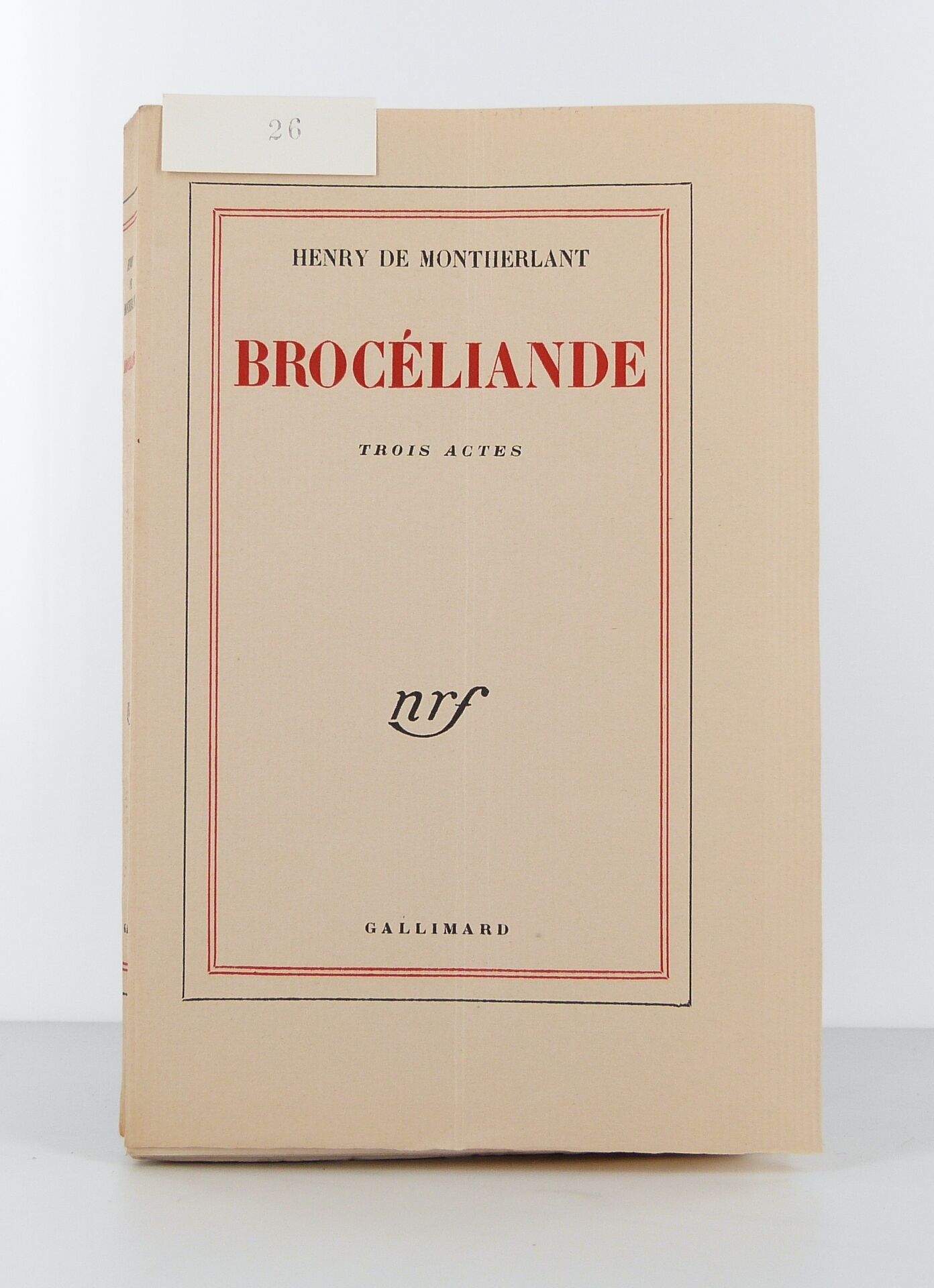 Brocéliande. Trois actes.