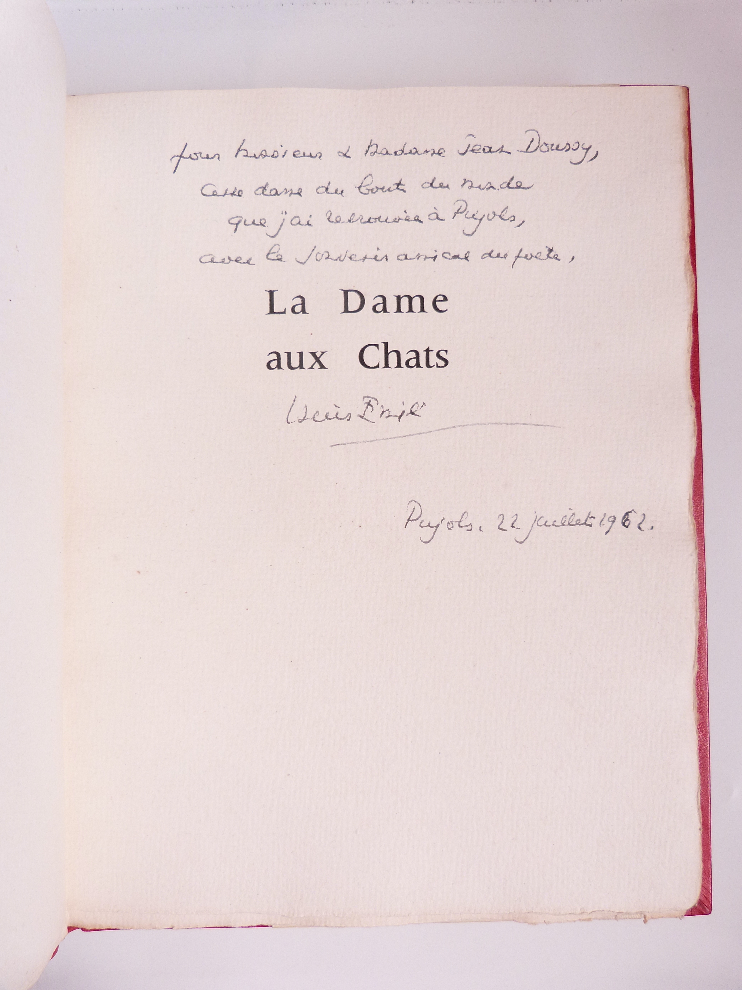 La Dame aux Chats. Poème illustré par Jean Cocteau.