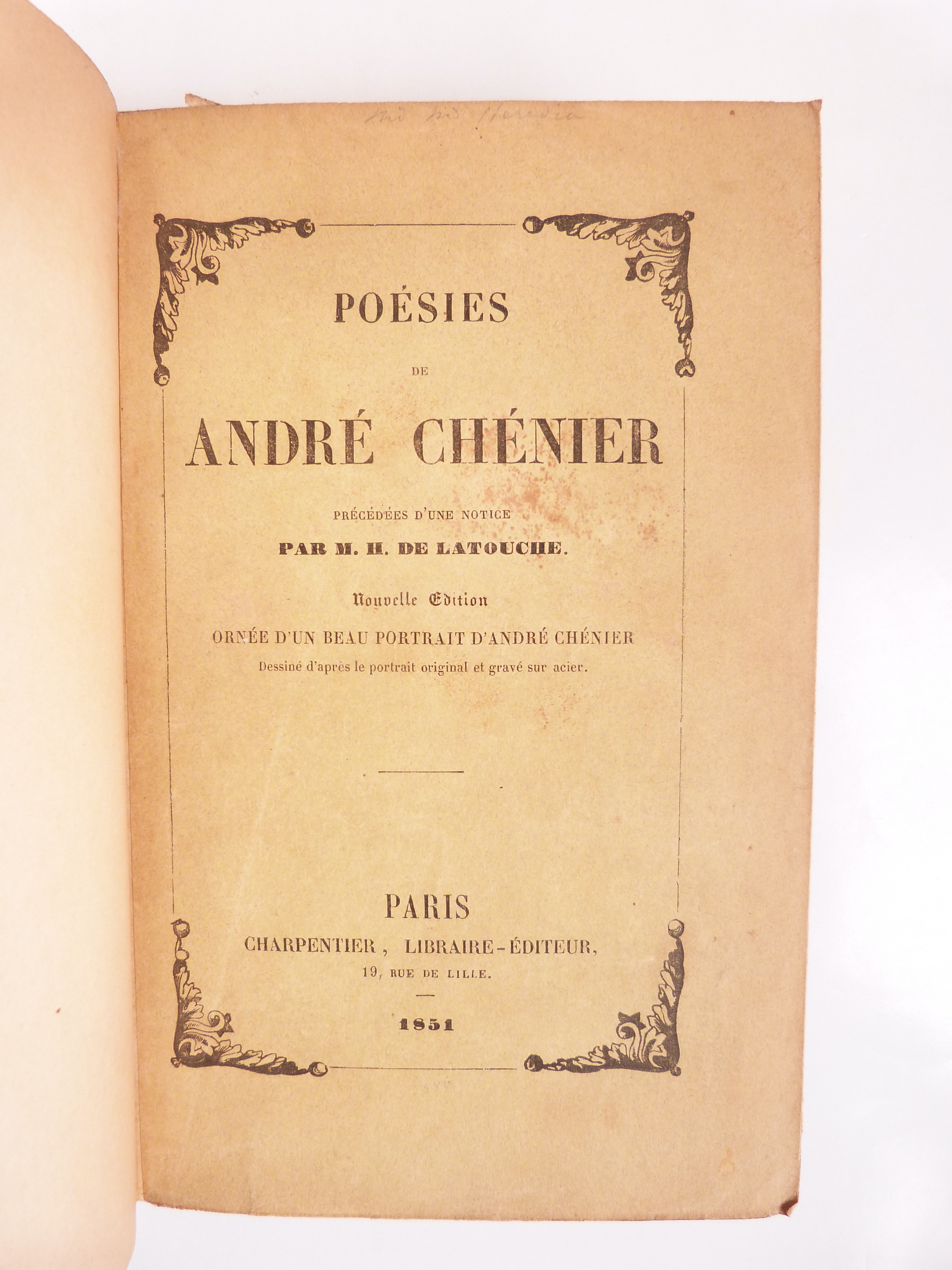 Poésies de André Chénier 