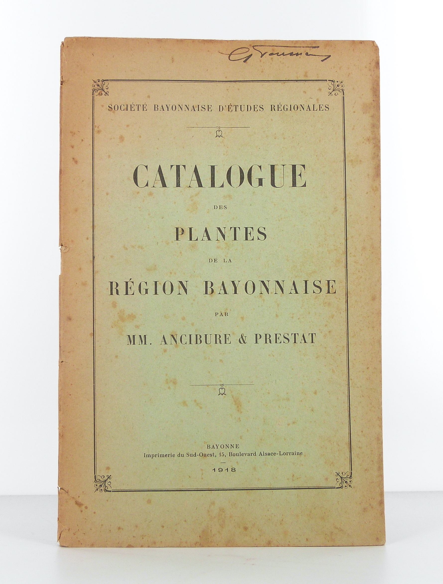 Catalogue des plantes de la région bayonnaise