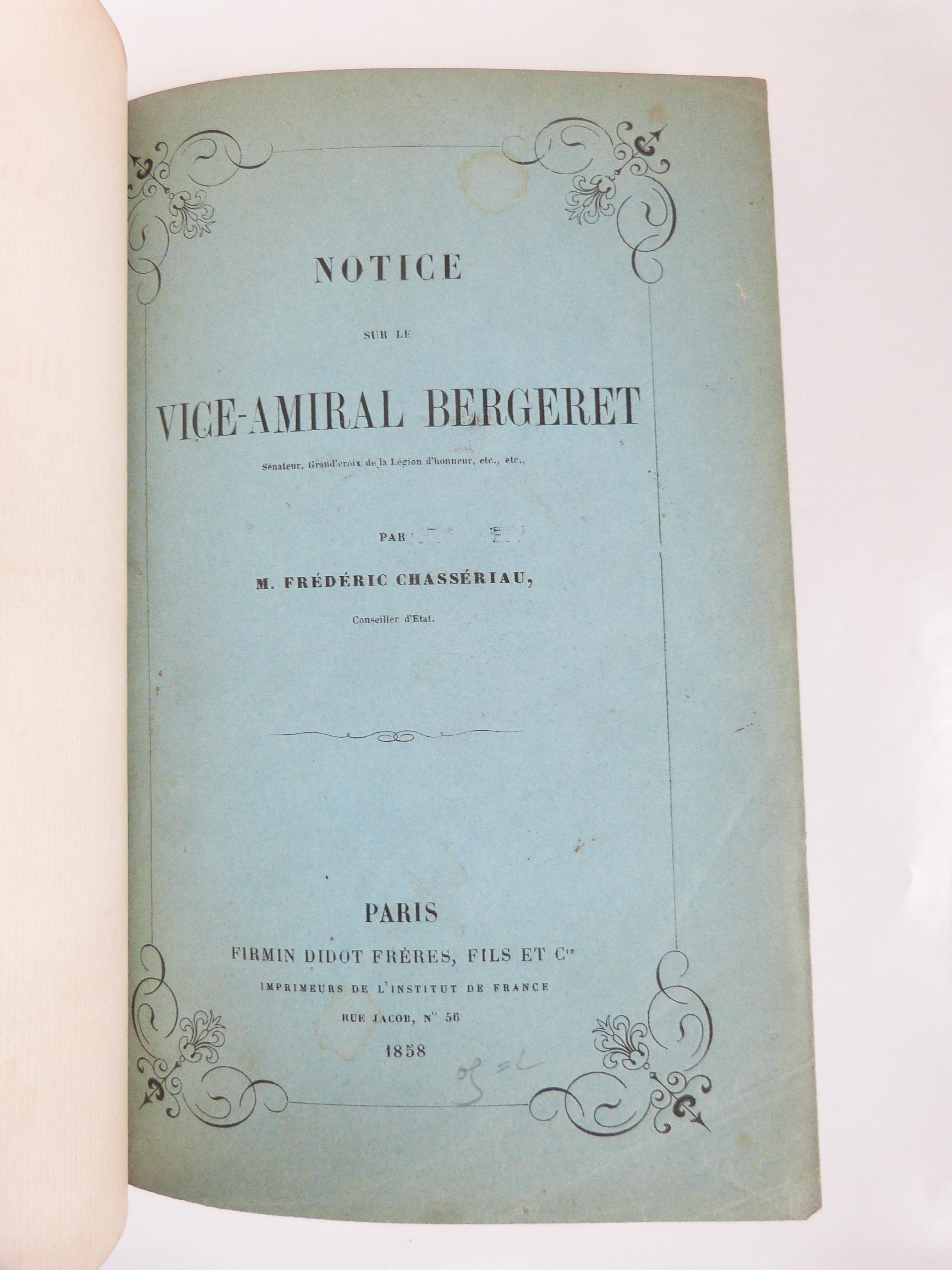 Notice sur le vice-amiral Bergeret