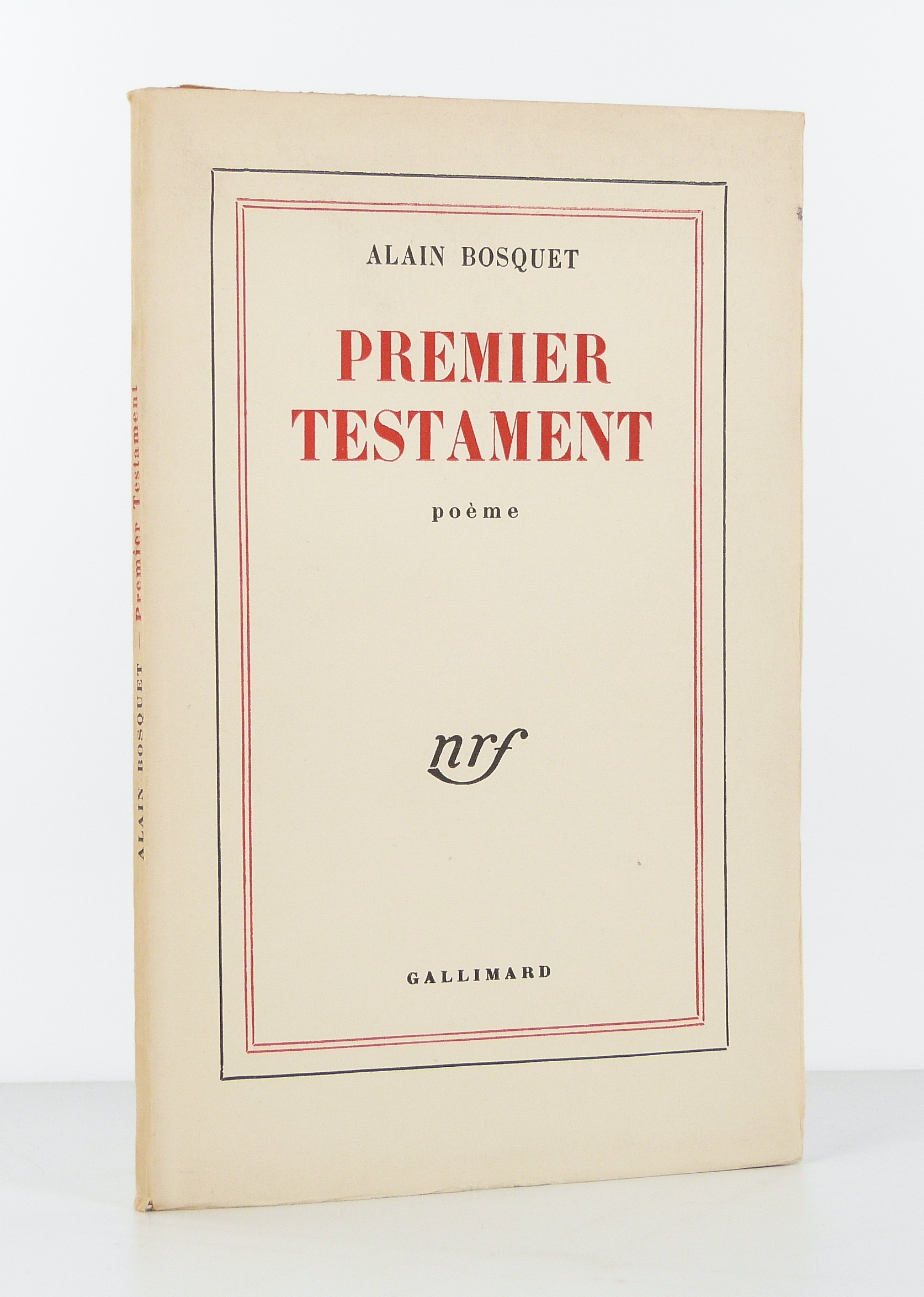 Premier testament. Poème.