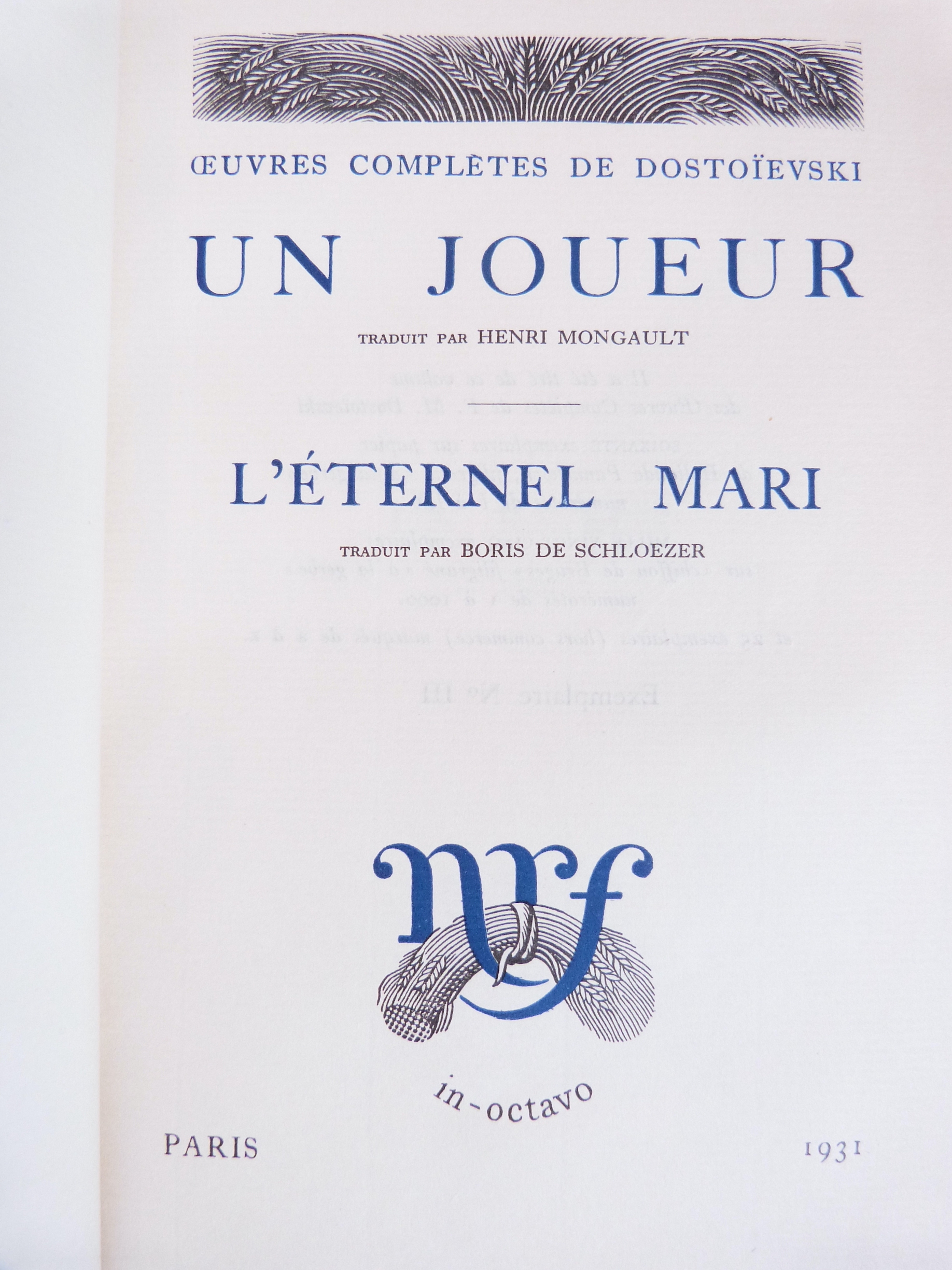 Un joueur - L'éternel mari