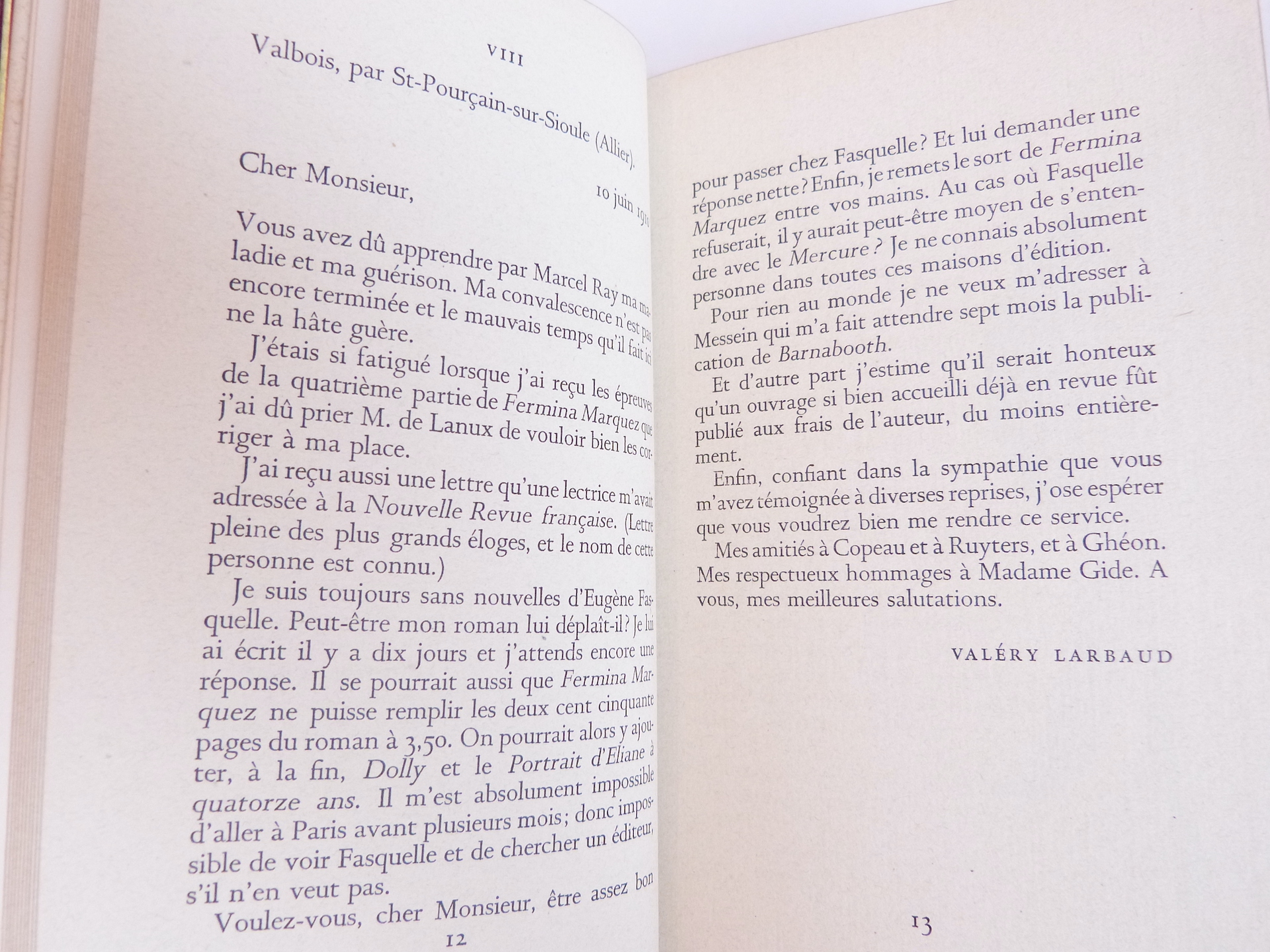 Lettres à André Gide