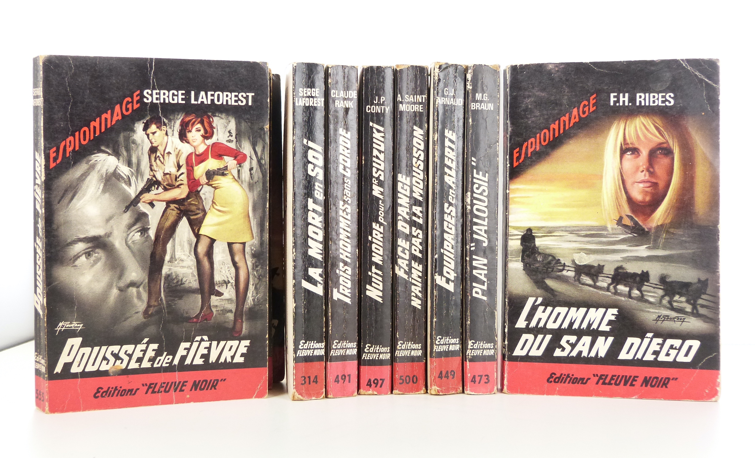 Lot de 10 livres, Espionnage, Fleuve Noir