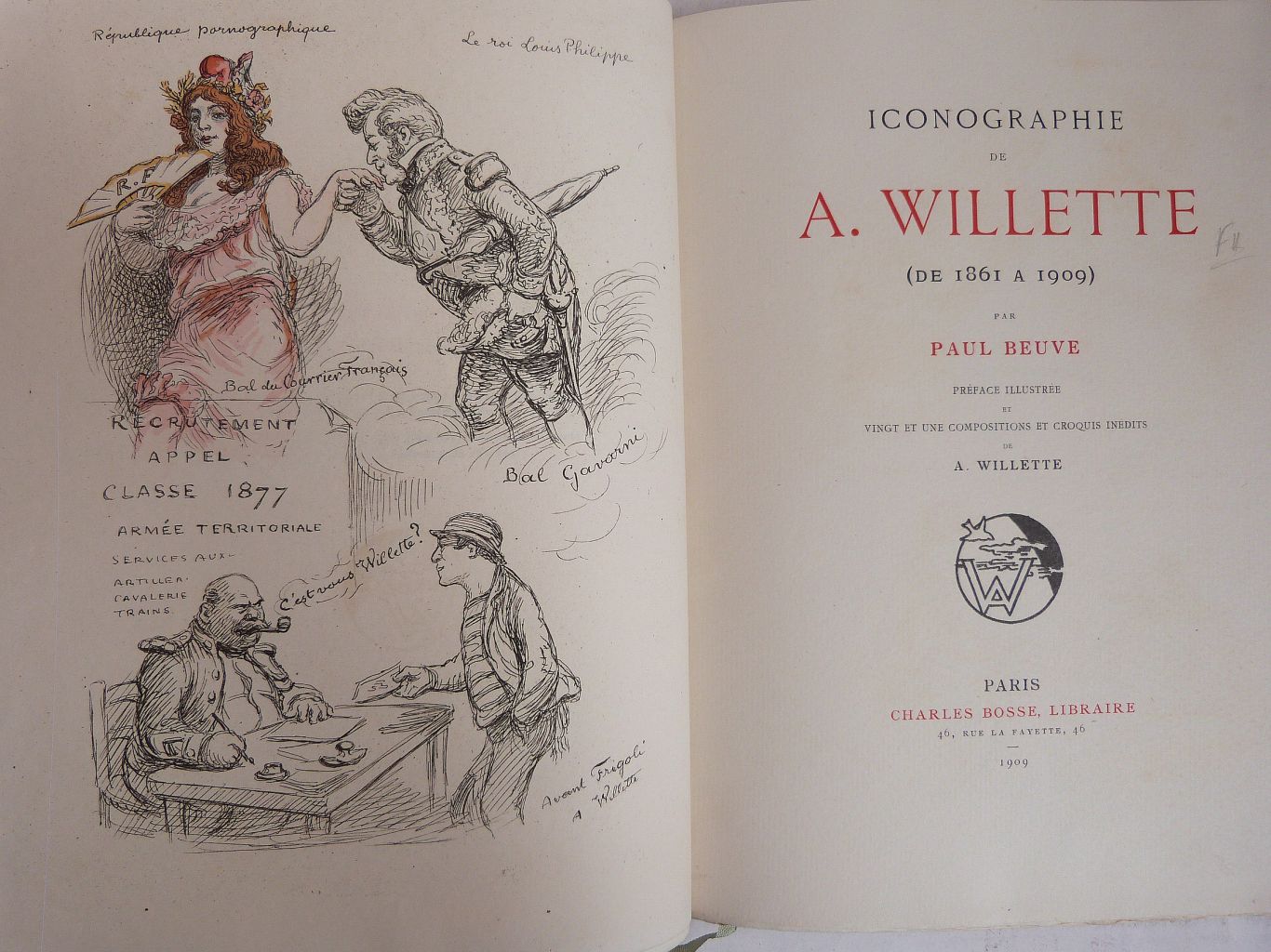 Iconographie de A. Willette (de 1861 à 1909)